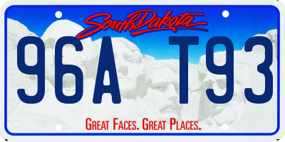 SD license plate 96AT93