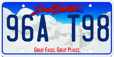 SD license plate 96AT98