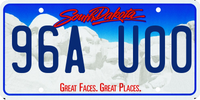 SD license plate 96AU00