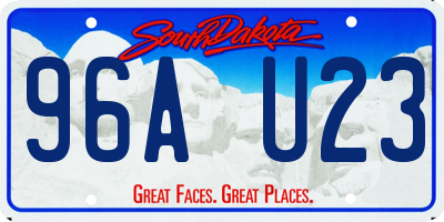 SD license plate 96AU23