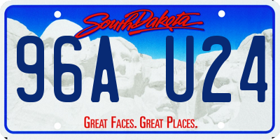 SD license plate 96AU24