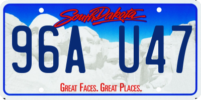 SD license plate 96AU47