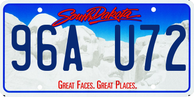 SD license plate 96AU72