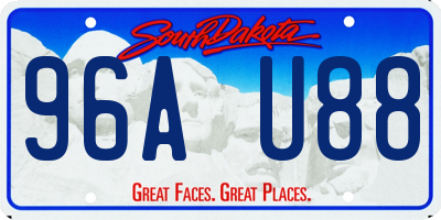 SD license plate 96AU88