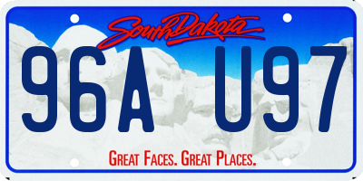 SD license plate 96AU97