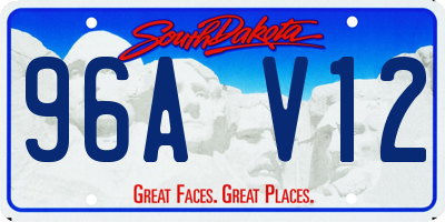 SD license plate 96AV12
