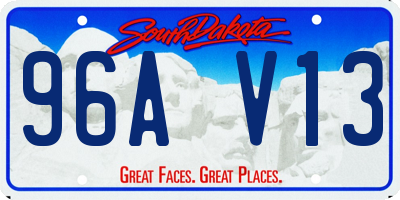SD license plate 96AV13