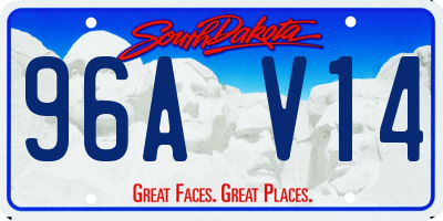 SD license plate 96AV14