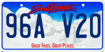 SD license plate 96AV20