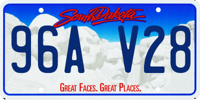 SD license plate 96AV28