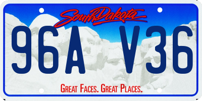 SD license plate 96AV36