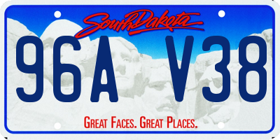 SD license plate 96AV38