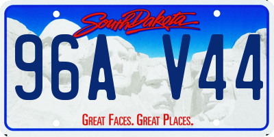 SD license plate 96AV44