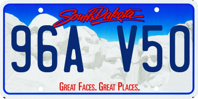 SD license plate 96AV50