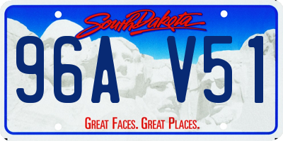 SD license plate 96AV51