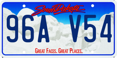 SD license plate 96AV54