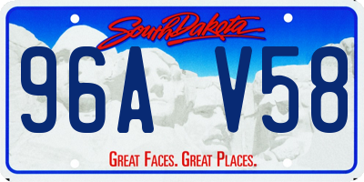 SD license plate 96AV58