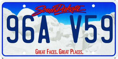 SD license plate 96AV59