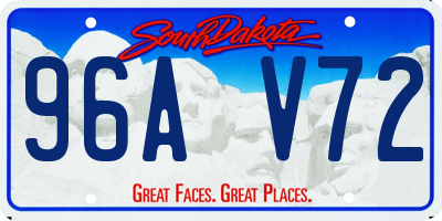 SD license plate 96AV72