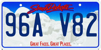 SD license plate 96AV82