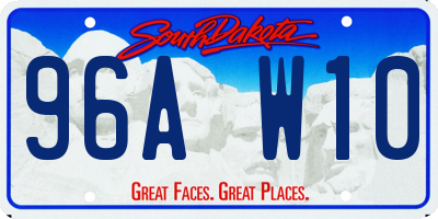 SD license plate 96AW10