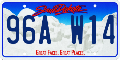 SD license plate 96AW14