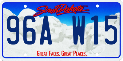 SD license plate 96AW15