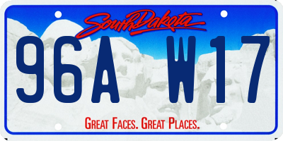 SD license plate 96AW17