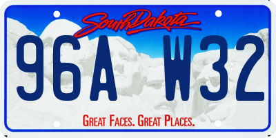 SD license plate 96AW32