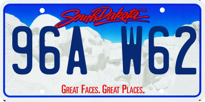 SD license plate 96AW62