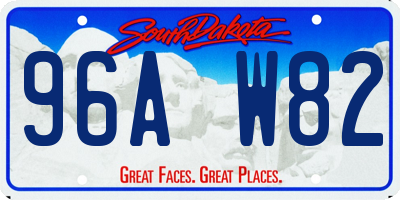 SD license plate 96AW82