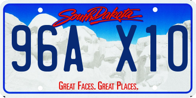 SD license plate 96AX10