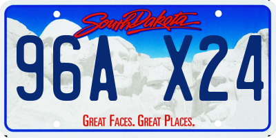 SD license plate 96AX24