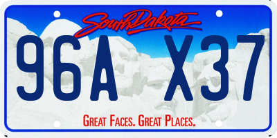 SD license plate 96AX37