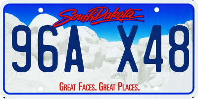 SD license plate 96AX48