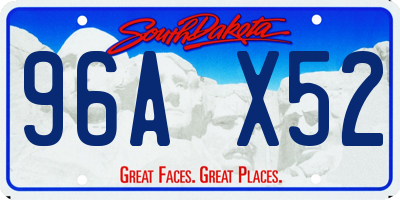 SD license plate 96AX52