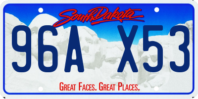 SD license plate 96AX53