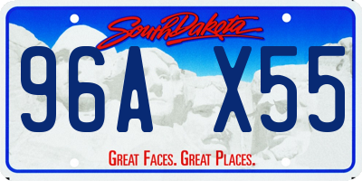SD license plate 96AX55