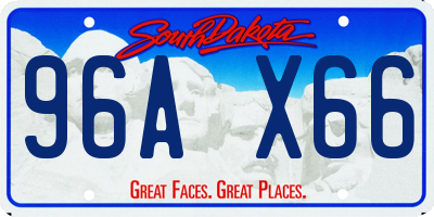 SD license plate 96AX66