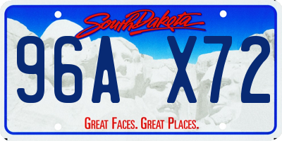 SD license plate 96AX72