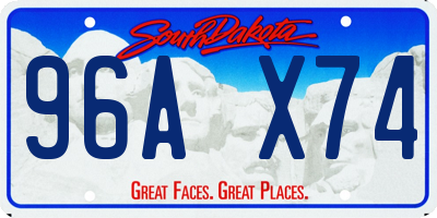 SD license plate 96AX74