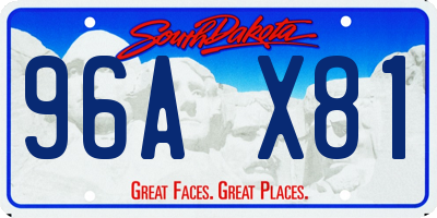 SD license plate 96AX81