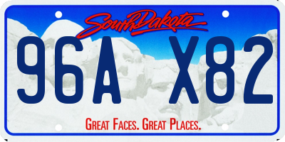 SD license plate 96AX82