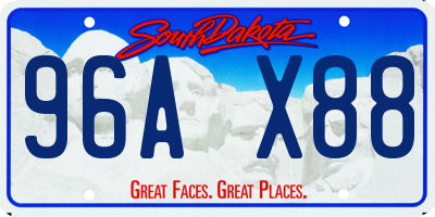 SD license plate 96AX88