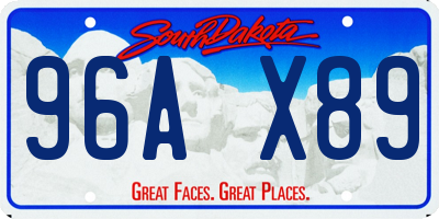 SD license plate 96AX89
