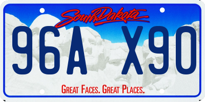SD license plate 96AX90