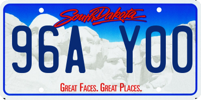 SD license plate 96AY00