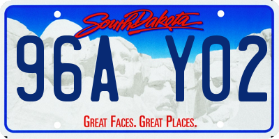 SD license plate 96AY02