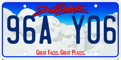 SD license plate 96AY06