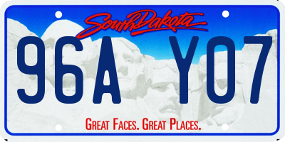 SD license plate 96AY07